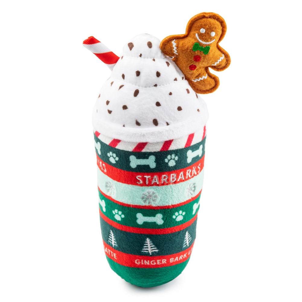 Ginger Bark Latte Christmas Plush Dog Toy