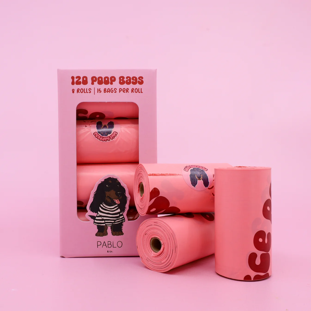 Pablo & Co Premium Dog Poop Bags x 120 (8 Rolls)