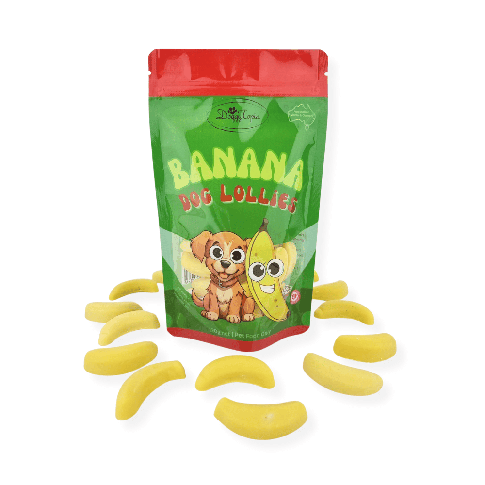 Banana Dog Lollies - Lollies from DoggyTopia at DoggyTopia