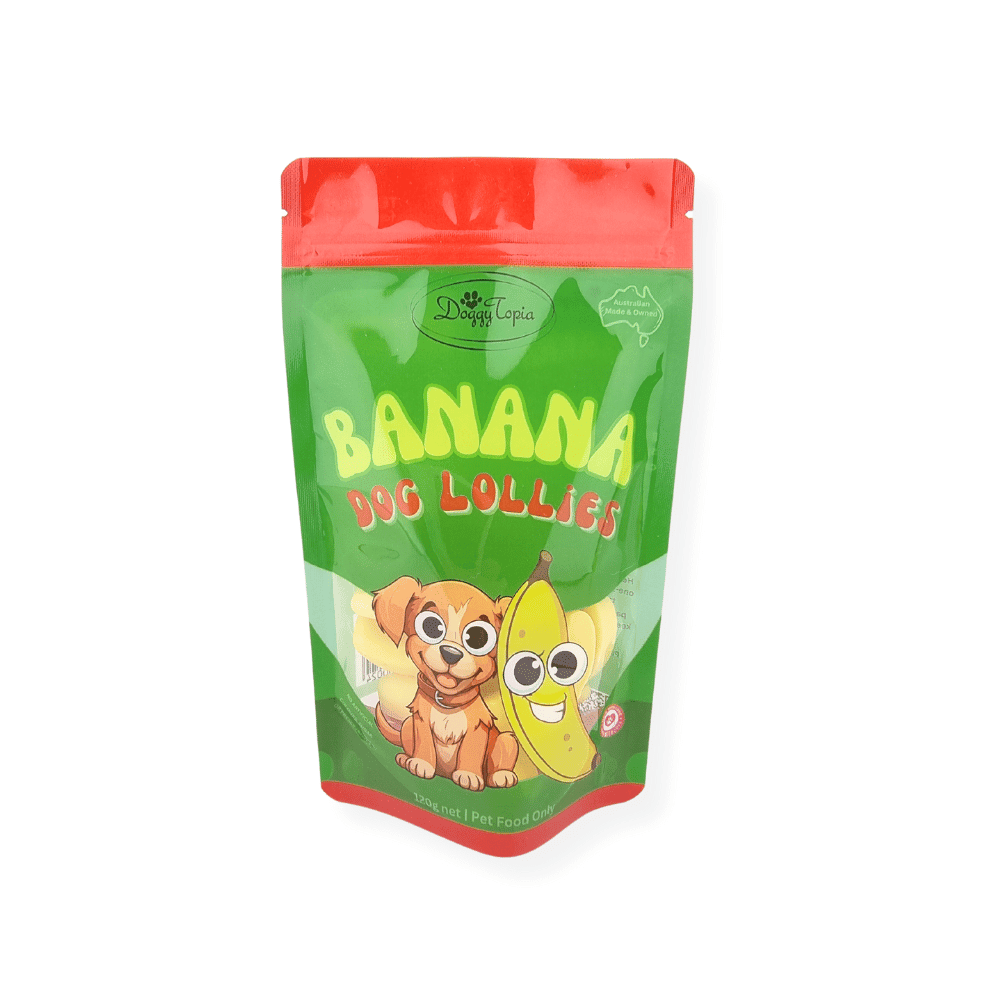 Banana Dog Lollies - Lollies from DoggyTopia at DoggyTopia