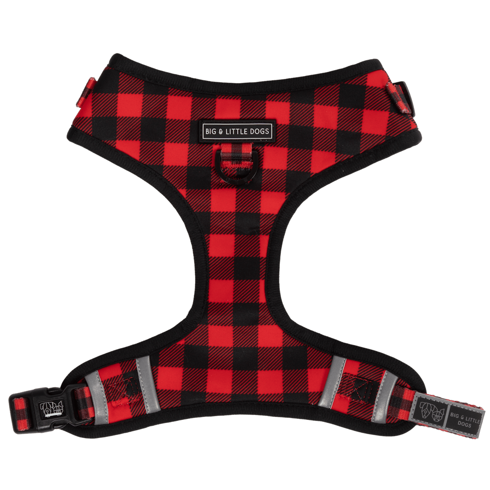 Big & Little Dogs Plaid to the Bone Adjustable Harness - Adjustable Harnesses from Big & Little Dogs at DoggyTopia