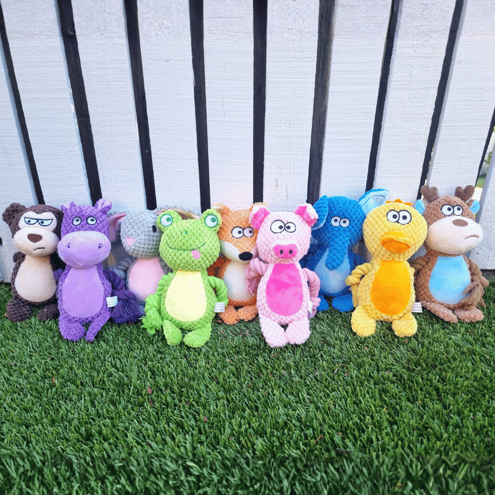 Bonnie Bunny Rope Corduroy Dog Toy - Plush and Rope Toys from . at DoggyTopia