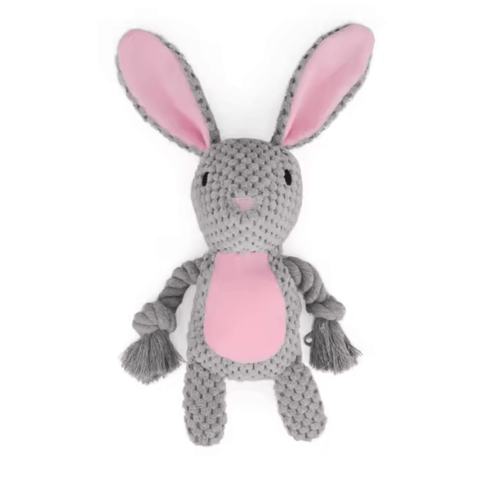 Bonnie Bunny Rope Corduroy Dog Toy - Plush and Rope Toys from . at DoggyTopia