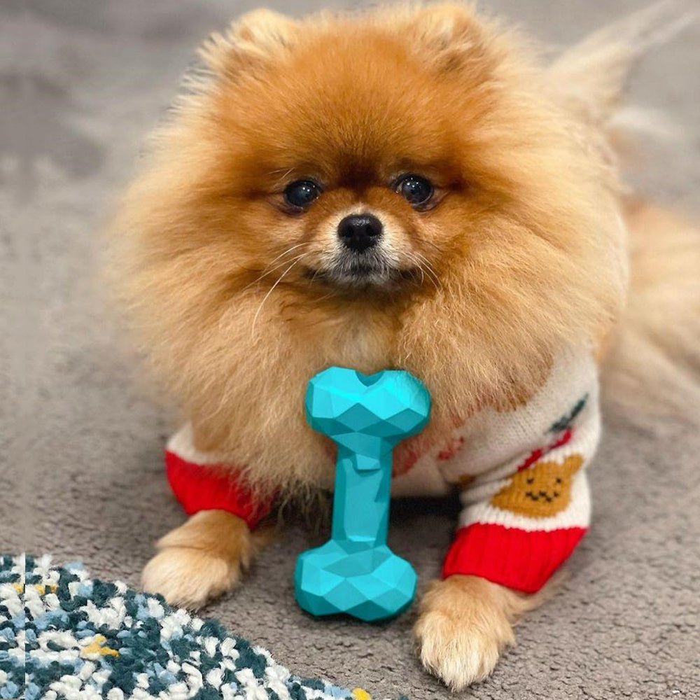 Diamond Rubber Bone - Enrichment Toys from . at DoggyTopia