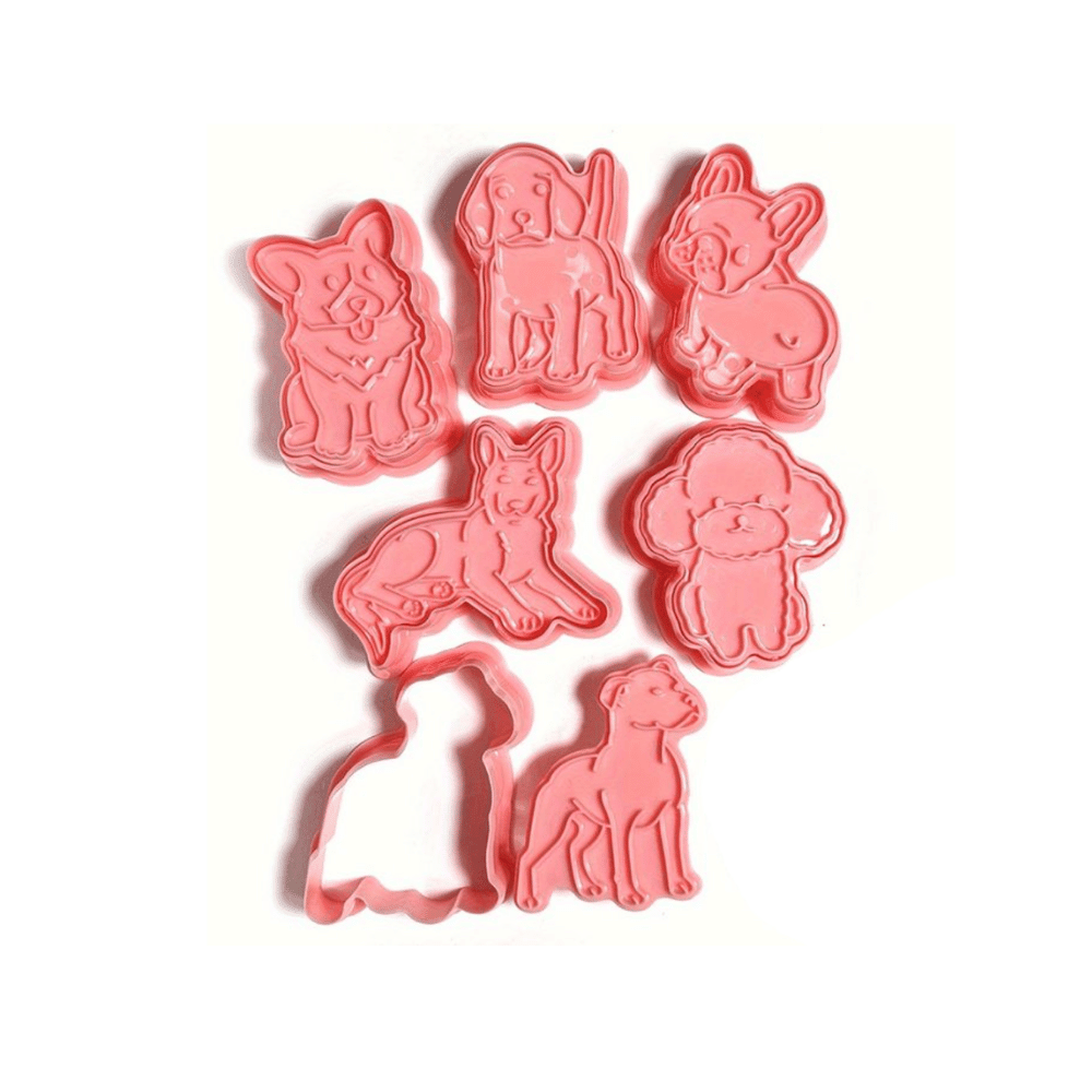 Dogs Cookie Cutter Embosser Set 6pcs - Cookie Cutters from . at DoggyTopia
