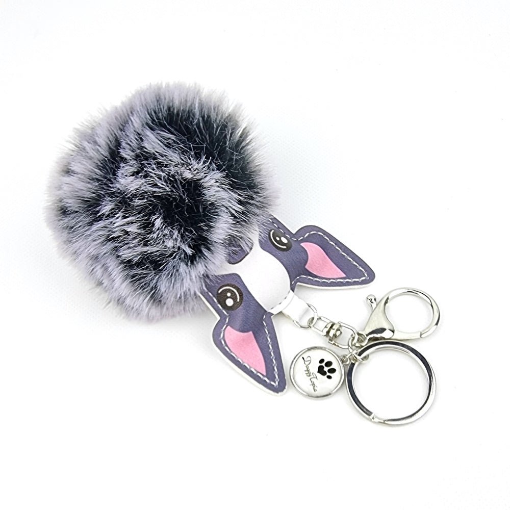 French Bulldog Pom Pom Key Ring - Key Rings from Sale at DoggyTopia