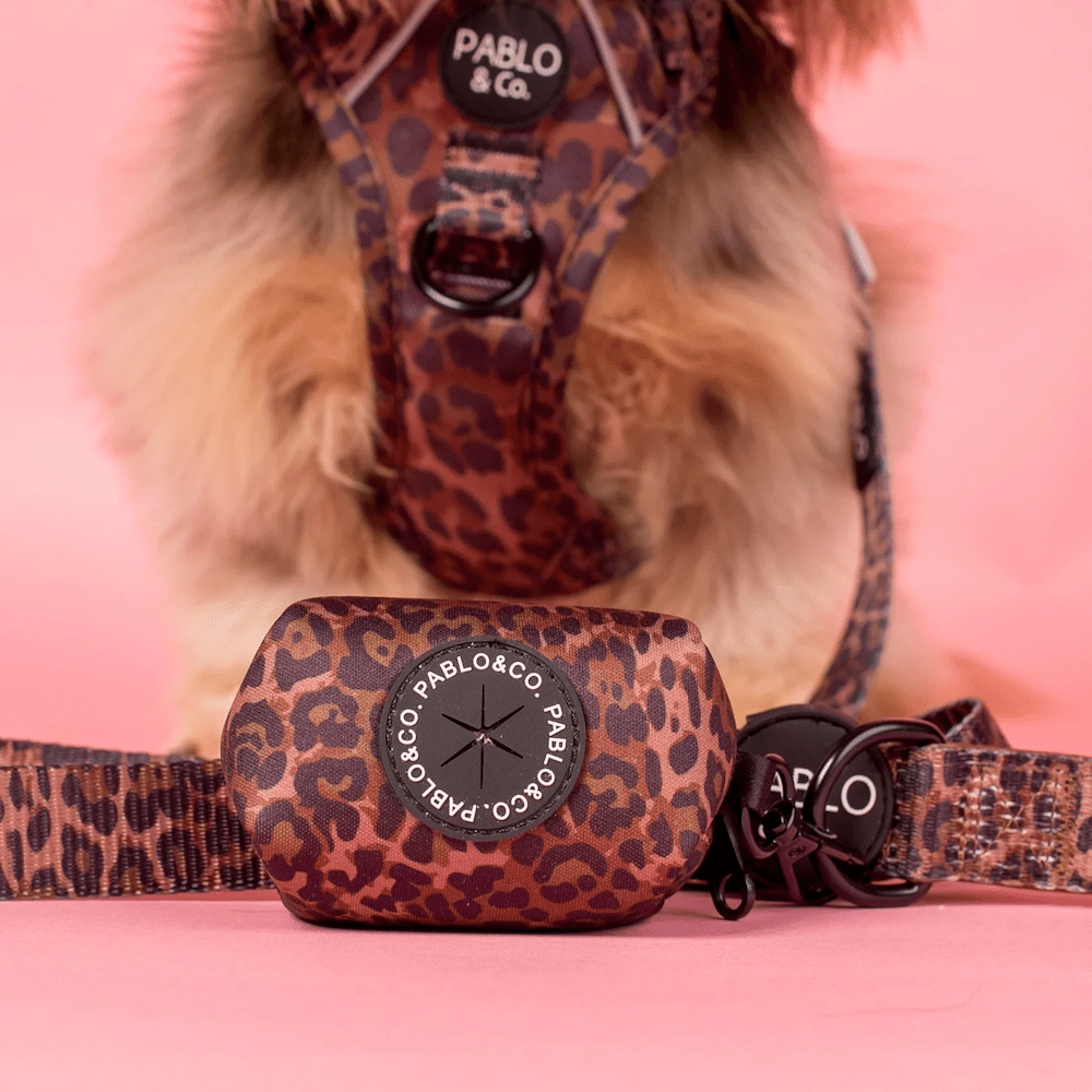 Pablo & Co Leopard Poop Bag Holder - Poop Bag Holders from Pablo & Co at DoggyTopia