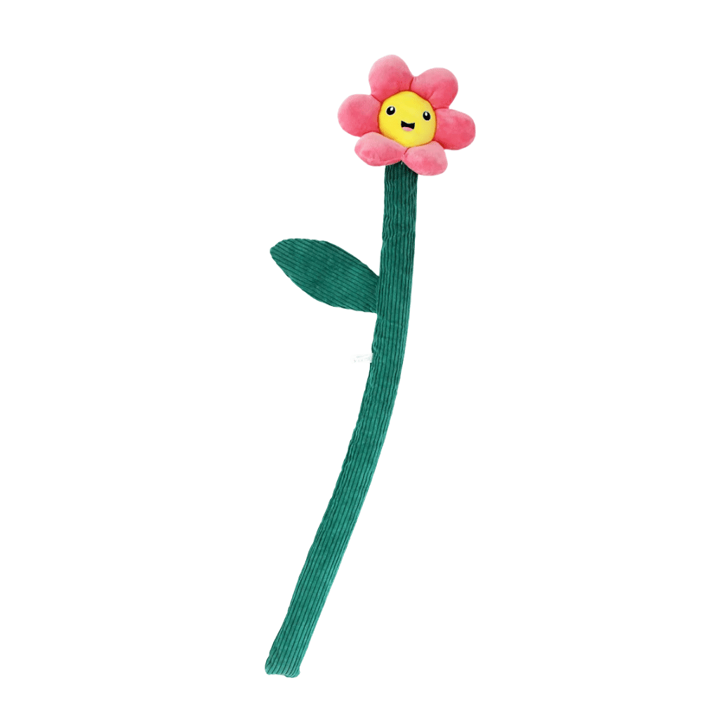 Pink Daisy Flower Dog Toy - Plush Toys from . at DoggyTopia