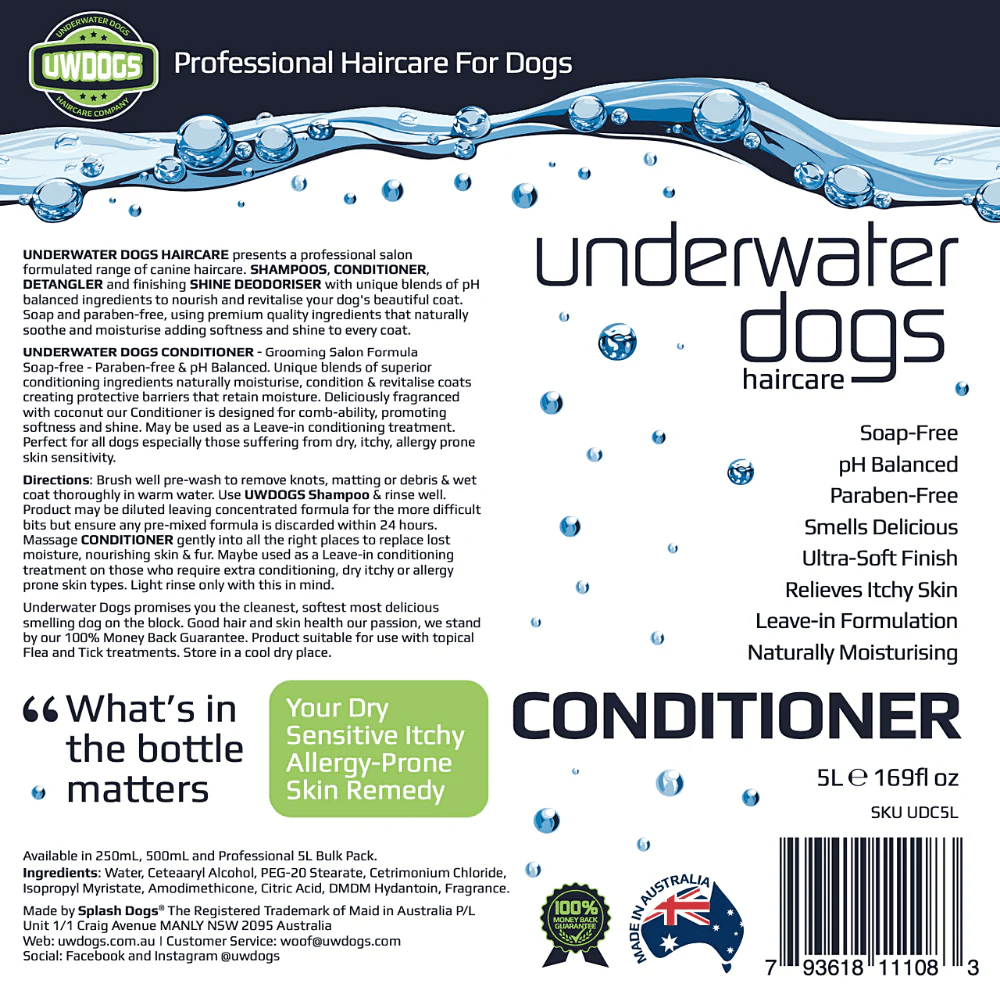 UNDERWATER DOGS Conditioner 250mL - Conditioners from Underwater Dogs at DoggyTopia