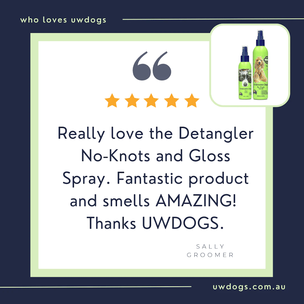 UNDERWATER DOGS Gloss Deodoriser - Deodorisers & Detanglers from Underwater Dogs at DoggyTopia