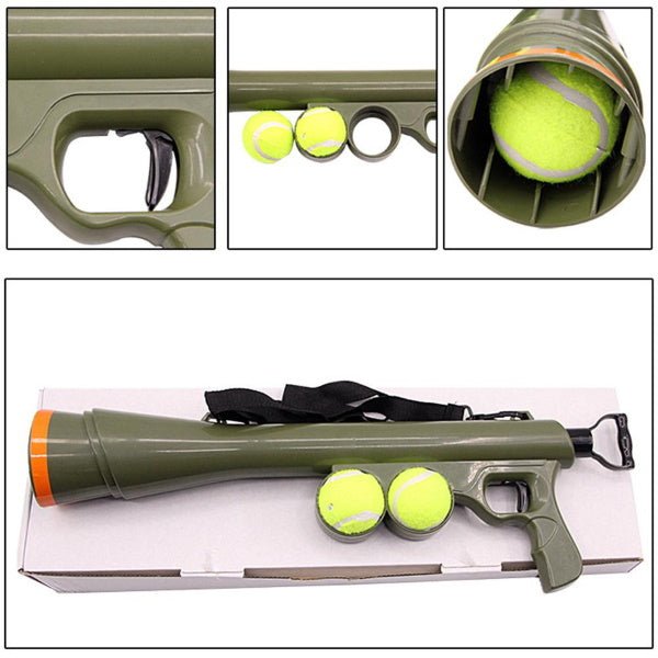 Bazooka Dog Ball Launcher - Interactive Toys from . at DoggyTopia