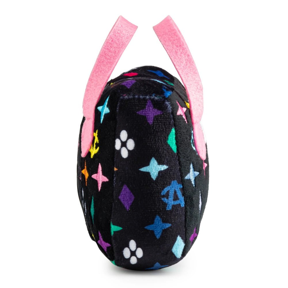 Black Monogram Chewy Vuiton Handbag Dog Toy - Designer Toys from Haute Diggity Dog at DoggyTopia