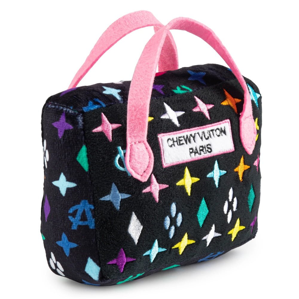 Black Monogram Chewy Vuiton Handbag Dog Toy - Designer Toys from Haute Diggity Dog at DoggyTopia
