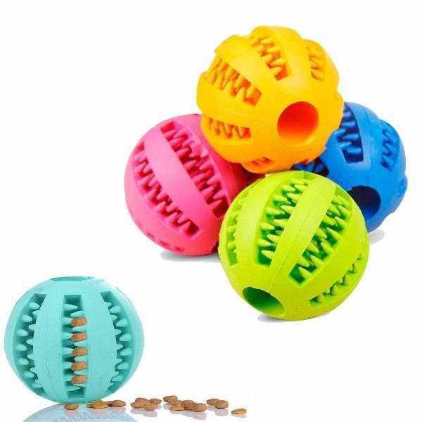 Dog Rubber Ball with Dental Treat made from Non Toxic MaterialDoggyTopia