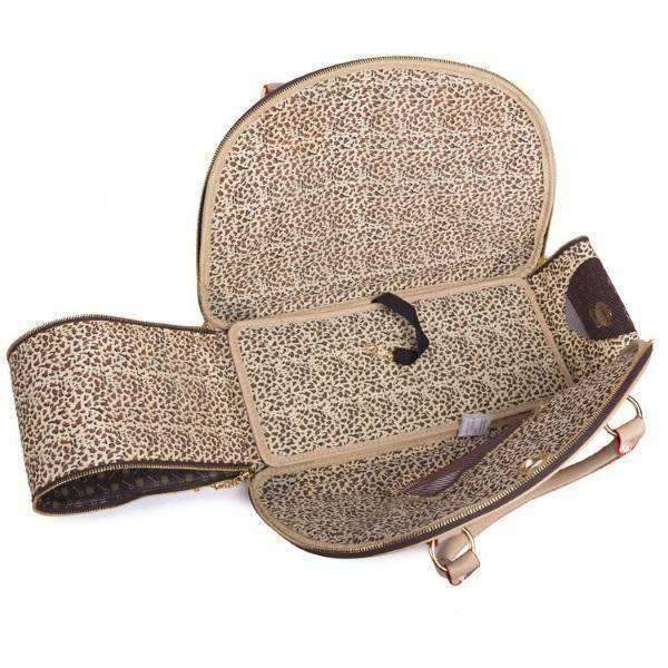 Brown and Tan Pattern Bowling Tote Dog Carrier - Dog Carriers from . at DoggyTopia