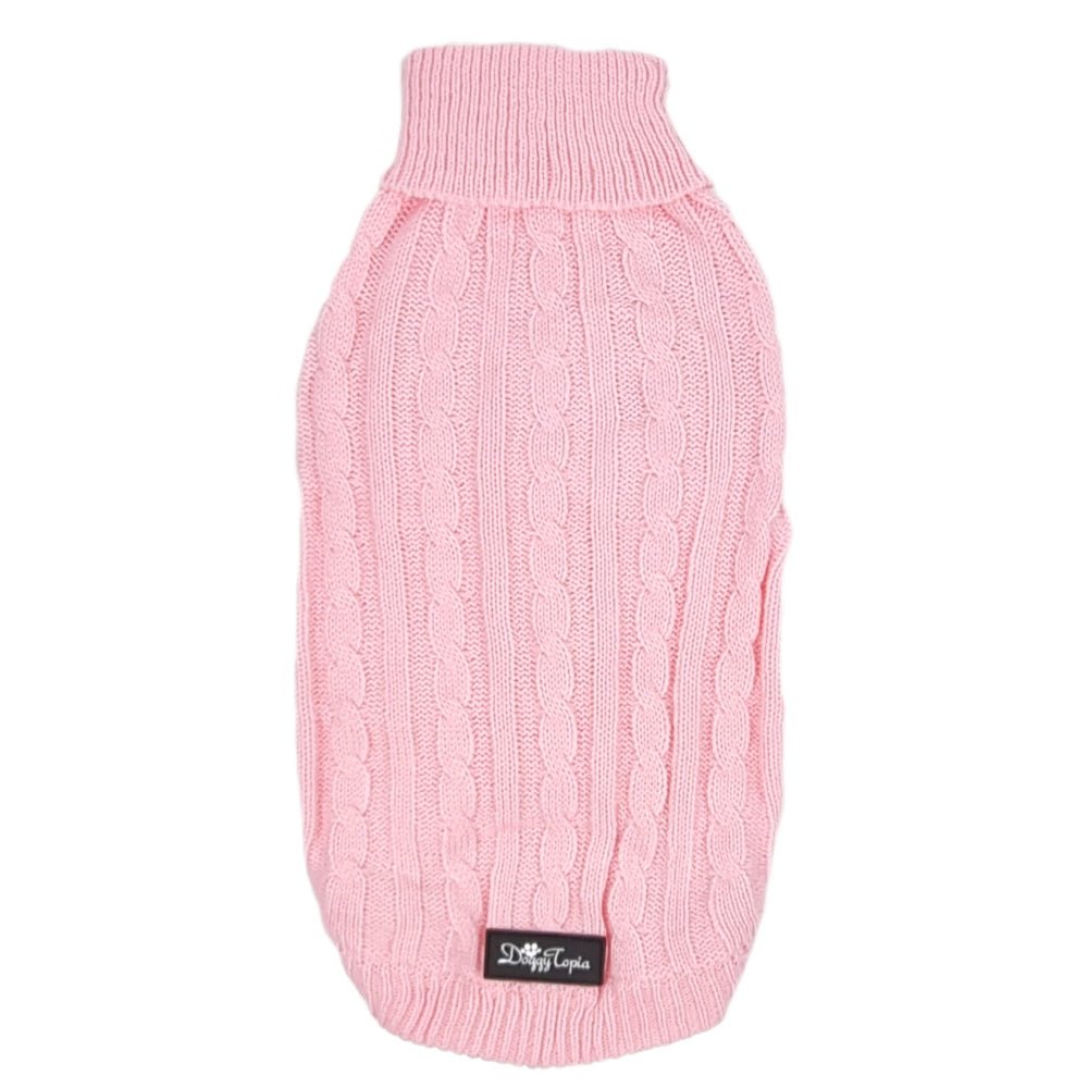 Cable Knit Jumper - Marshmallow - Knit Jumpers from DoggyTopia at DoggyTopia