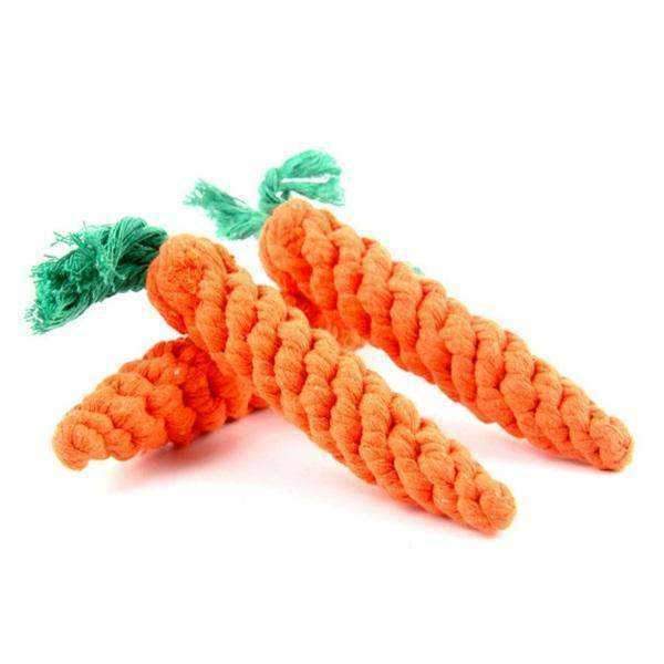 Carrot Rope Dog Toy - Rope Toys from . at DoggyTopia