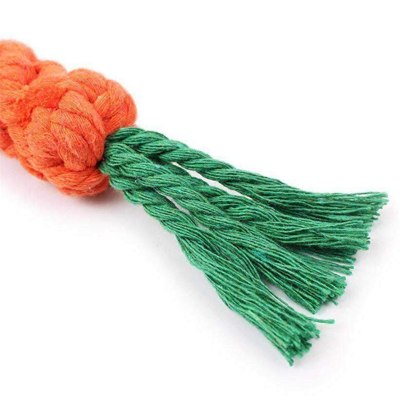 Carrot Rope Dog Toy - Rope Toys from . at DoggyTopia