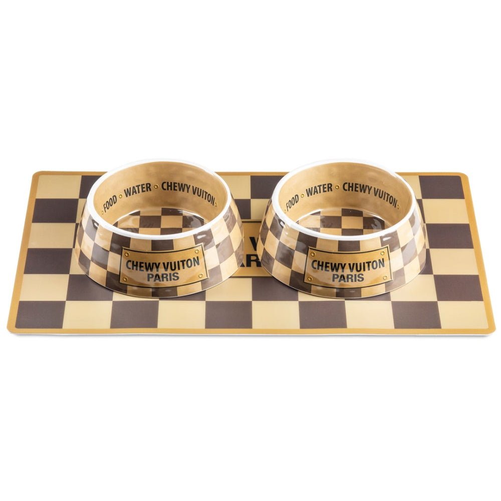Checker Chewy Vuiton Placemat - Placemats from Haute Diggity Dog at DoggyTopia