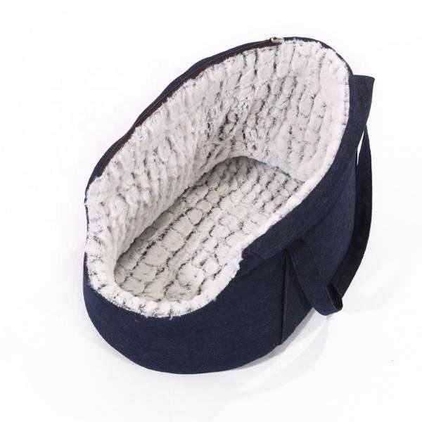 Classic Denim Luxury Dog Carrier - Dog Carriers from . at DoggyTopia