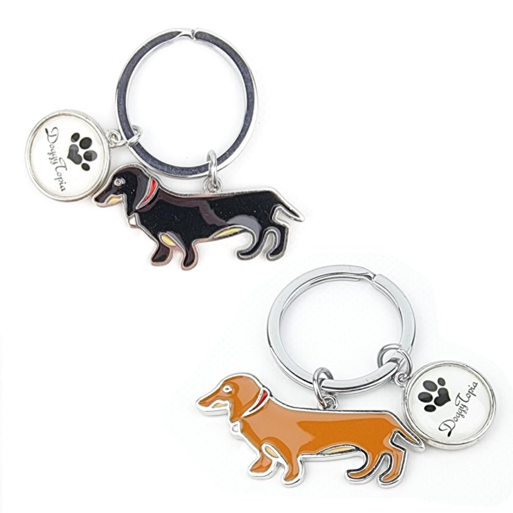 Dachshund Short Hair Key Ring - Key Rings from . at DoggyTopia