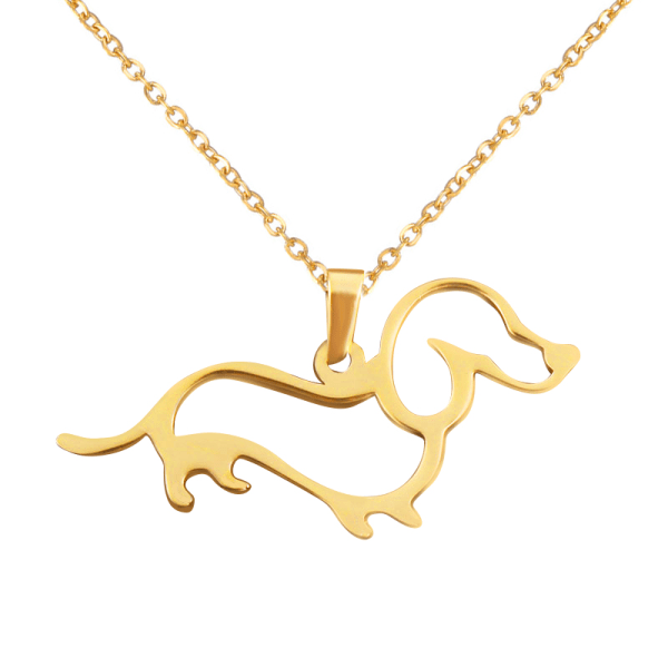 Dachshund Silhouette Necklace - Necklaces from . at DoggyTopia