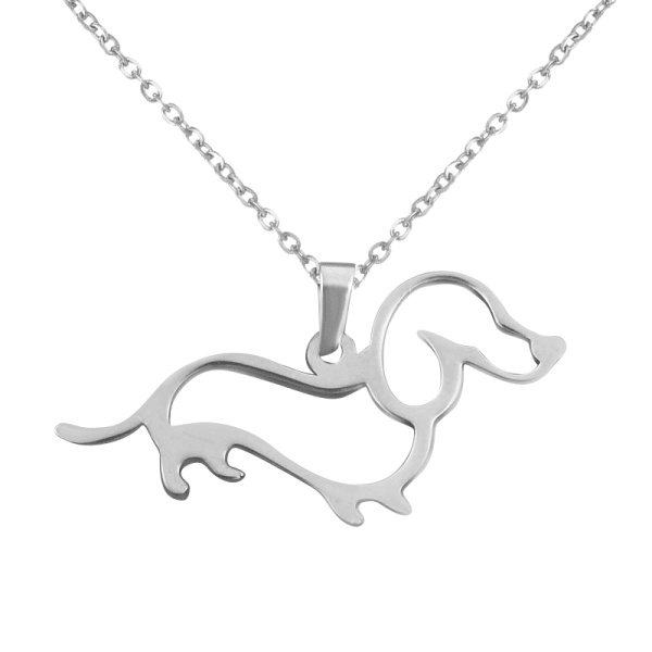 Dachshund Silhouette Necklace - Necklaces from . at DoggyTopia