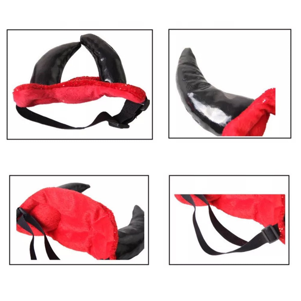 Devil Horns Dog Headpiece - Costumes from Halloween at DoggyTopia