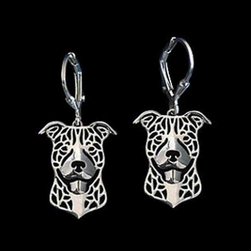Dog Earrings - American Staffy - Earrings from . at DoggyTopia