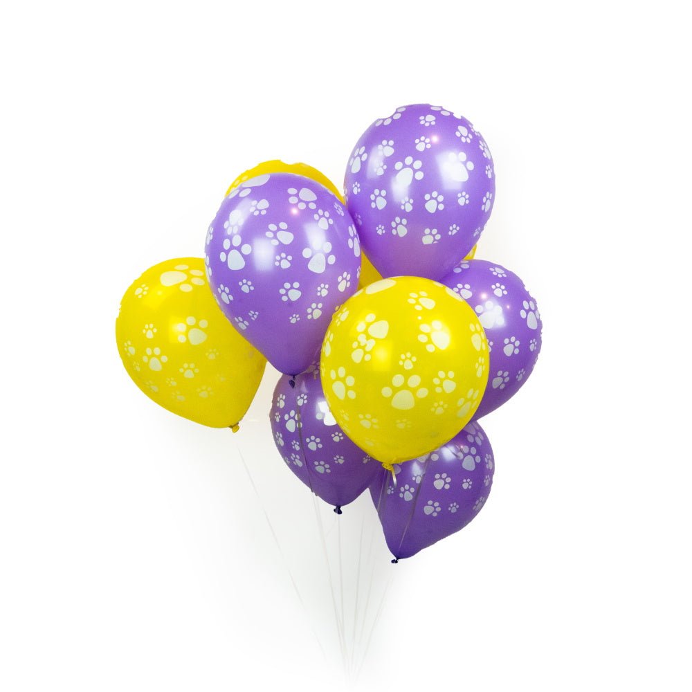 Dog Paw Prints Party Balloons - Purple - Party Balloons from . at DoggyTopia