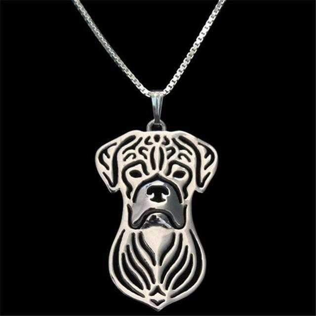Dog Pendant Necklace - Boxer - Necklaces from . at DoggyTopia