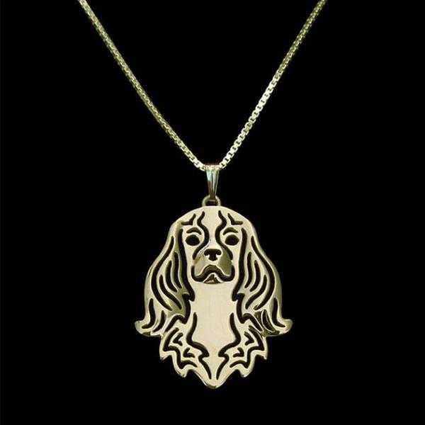 Dog Pendant Necklace - Cavalier - Necklaces from . at DoggyTopia