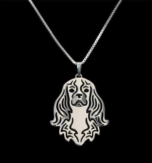 Dog Pendant Necklace - Cavalier - Necklaces from . at DoggyTopia