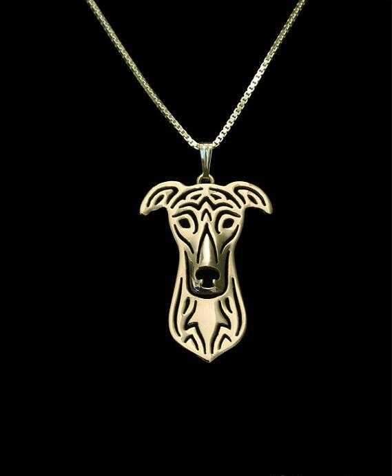 Dog Pendant Necklace - Greyhound - Necklaces from . at DoggyTopia
