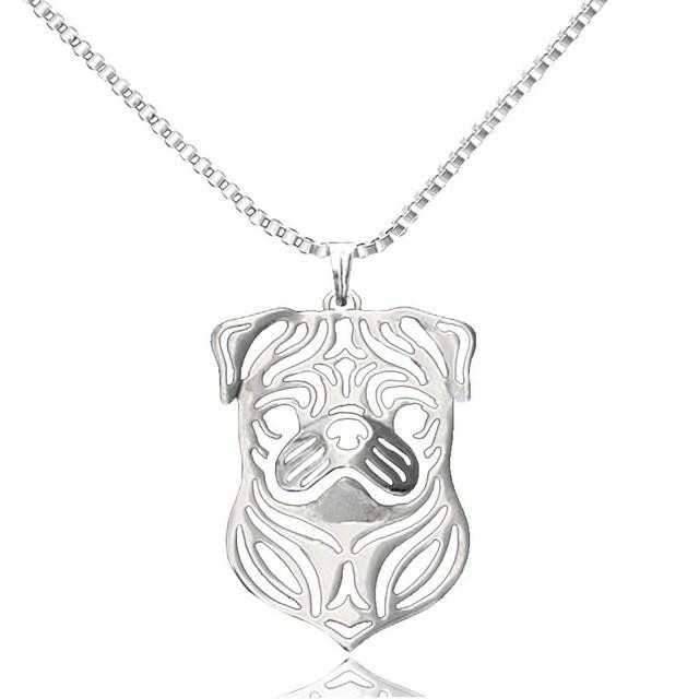Dog Pendant Necklace - Pug - Necklaces from . at DoggyTopia