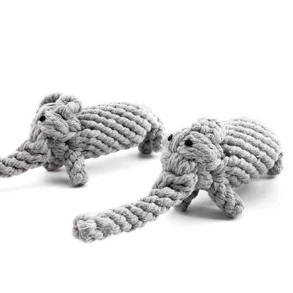 Elephant Rope Dog Toy - Rope Toys from . at DoggyTopia