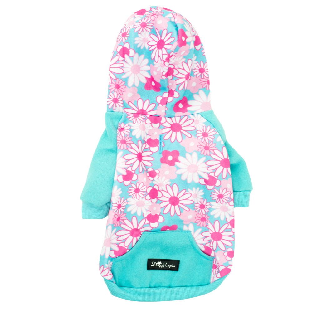 Flower Power Zip Hoodie - Hoodies from Sale at DoggyTopia