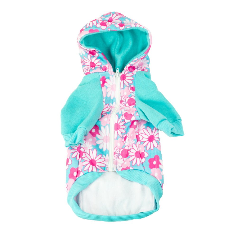 Flower Power Zip Hoodie - Hoodies from Sale at DoggyTopia