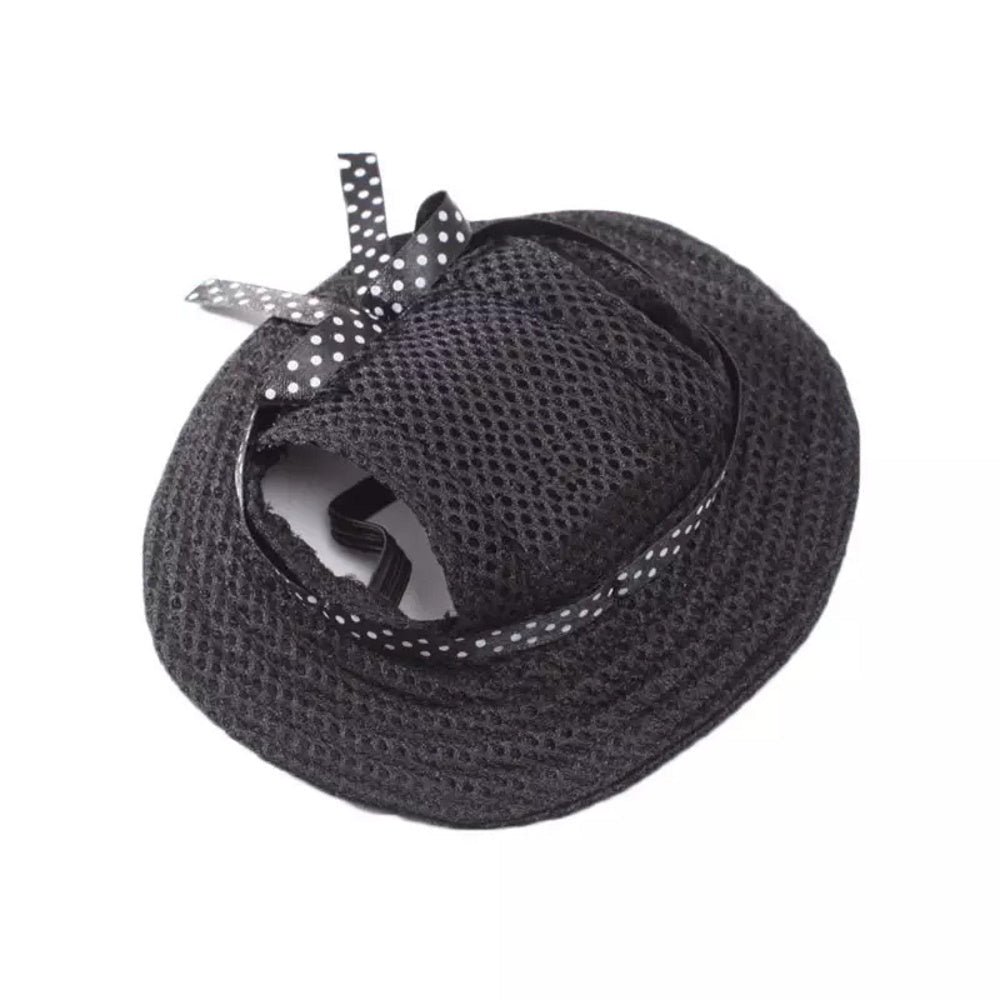 Full Brim Dog Sun Hat Black - Dog Sun Hat from . at DoggyTopia