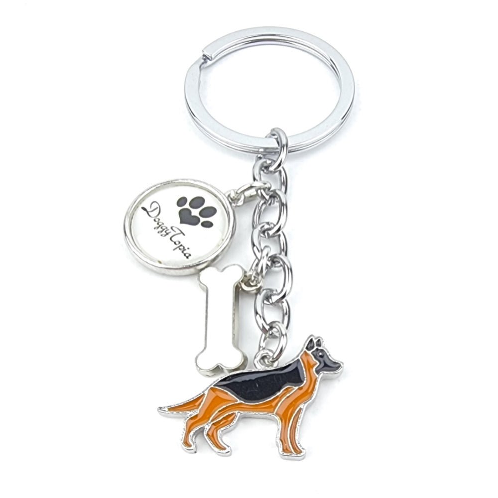 Silver German Shepard Key Ring German Shepherd Keyring, Personalised Dog Lover Gift Israel