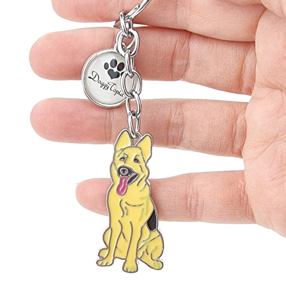 Key Ring German Shepherd Sitting - Key Rings from Sale at DoggyTopia