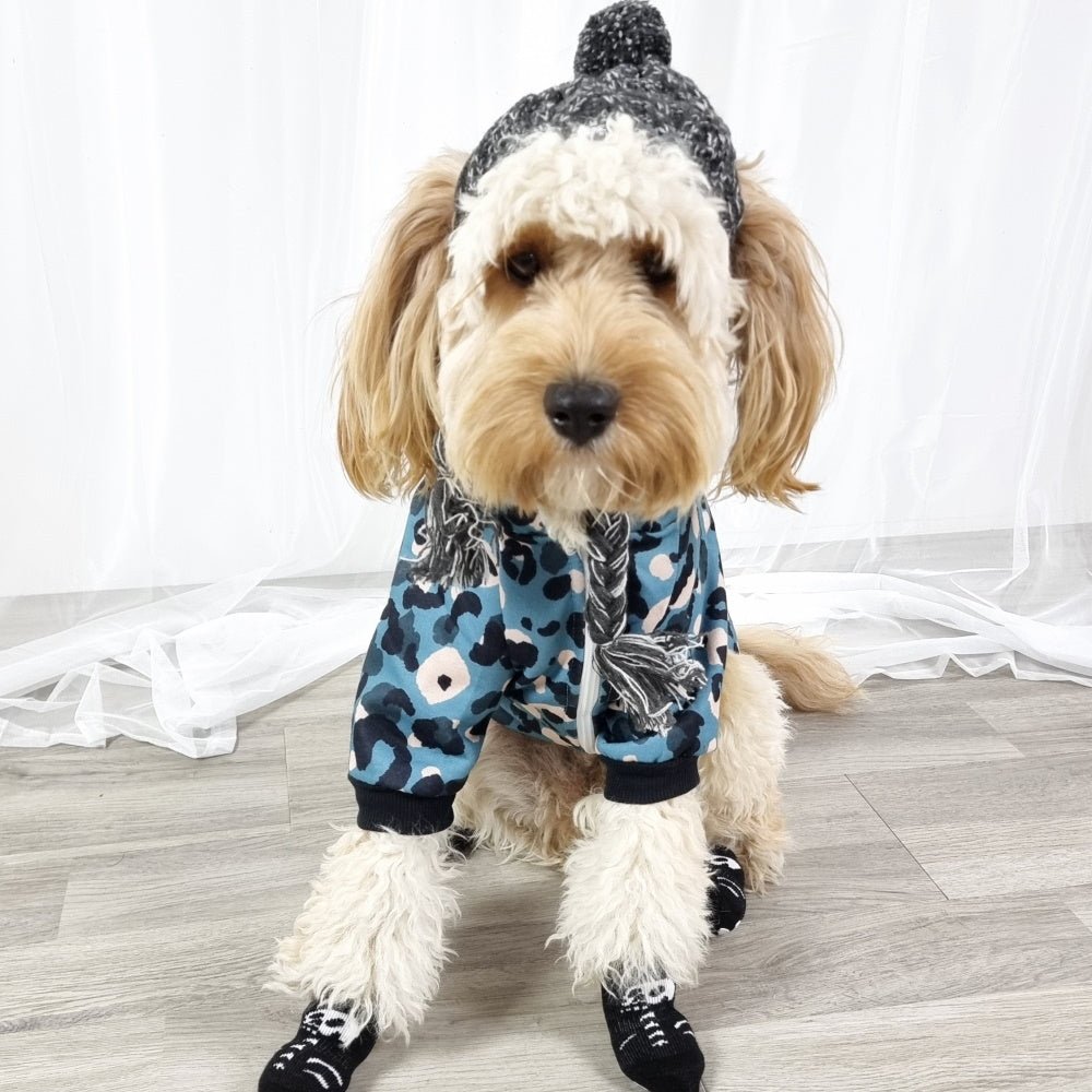 Knitted Dog Beanie - Grey - Beanies from Sale at DoggyTopia