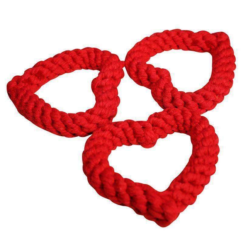 Love Heart Rope Dog Toy - Rope Toys from . at DoggyTopia