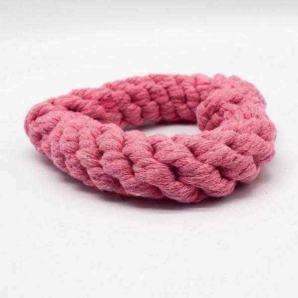 Love Heart Rope Dog Toy - Rope Toys from . at DoggyTopia