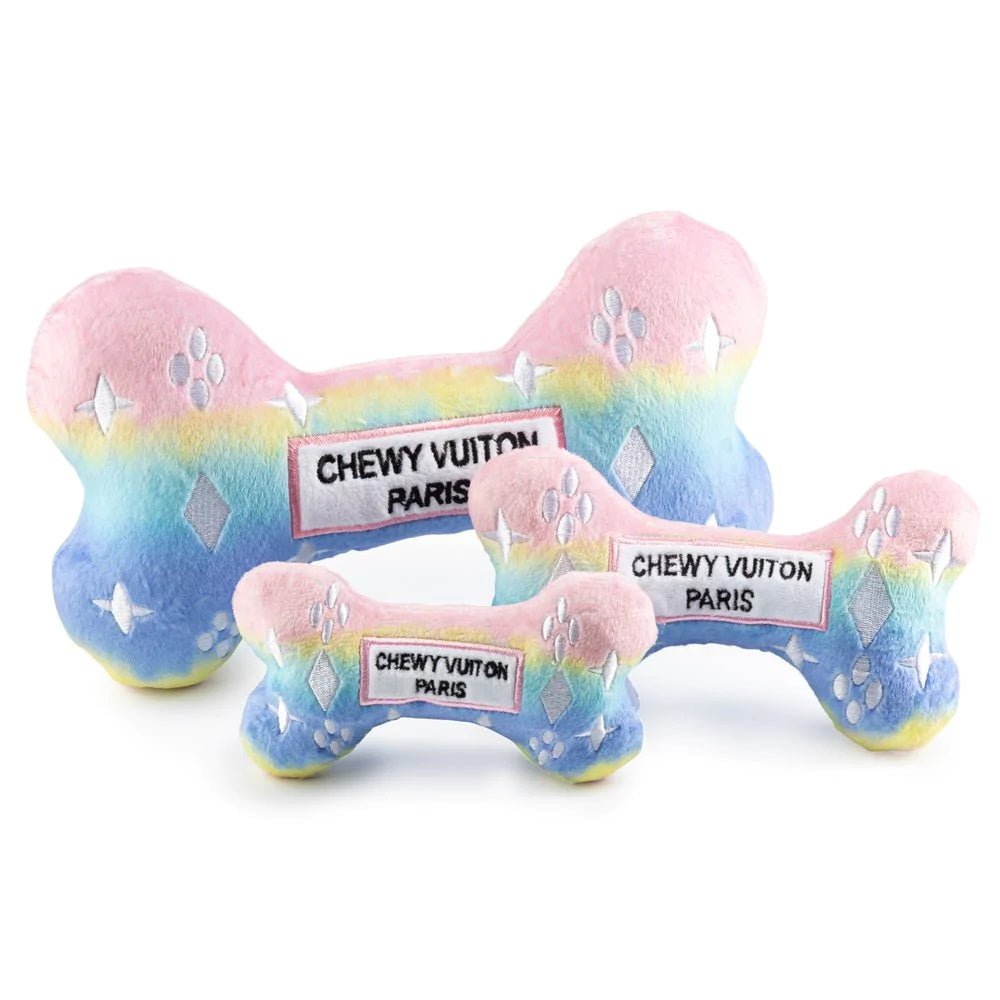 Pink Ombre Chewy Vuiton Bone Toy - Designer Toys from Haute Diggity Dog at DoggyTopia