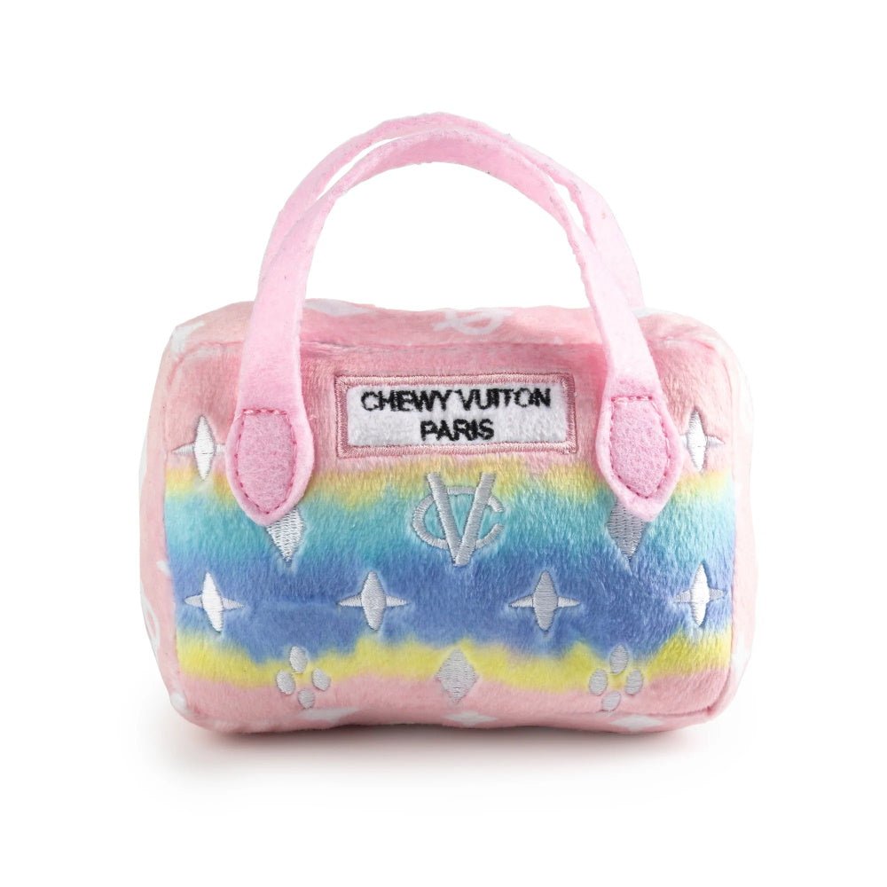 Pink Ombre Chewy Vuiton Handbag Dog Toy - Designer Toys from Haute Diggity Dog at DoggyTopia