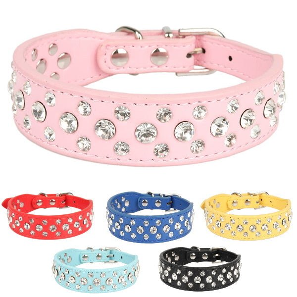 Rhinestone studded Dog Collar - Collars - Bling from . at DoggyTopia