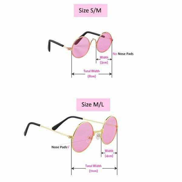 Round Fashion Dog Sunglasses - Sunglasses from . at DoggyTopia