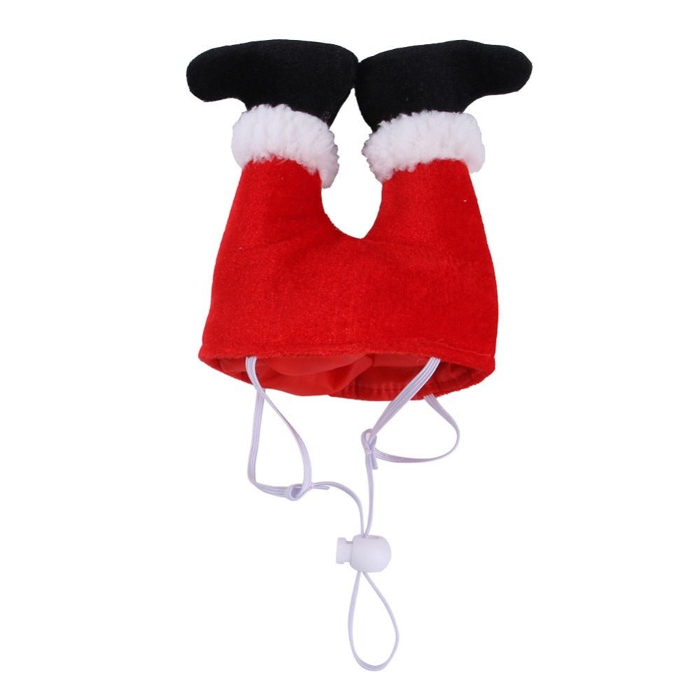 Santa Legs Dog Headpiece - Christmas Costumes from Sale at DoggyTopia