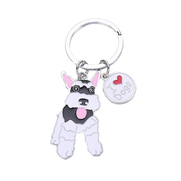 Schnauzer Standing Key Ring - Key Rings from Sale at DoggyTopia